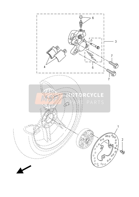 Yamaha NS50 2015 Rear Brake Caliper for a 2015 Yamaha NS50